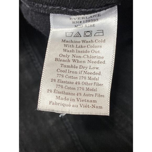 Everlane Women's Black Mid Rise Slim Fit Casual Ankle Skinny Denim Jeans Size 29 - Picture 5 of 5